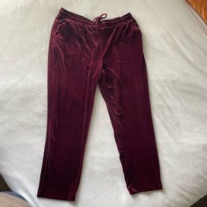 Velvet cropped joggers